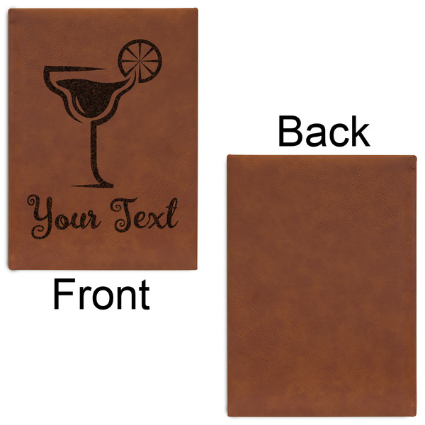 Cocktails Leatherette Sketchbooks - Large - Single Sided - Front & Back View