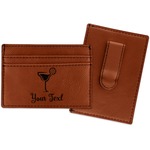 Cocktails Leatherette Wallet with Money Clip (Personalized)