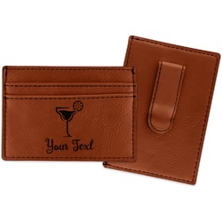 Cocktails Leatherette Wallet with Money Clip (Personalized)
