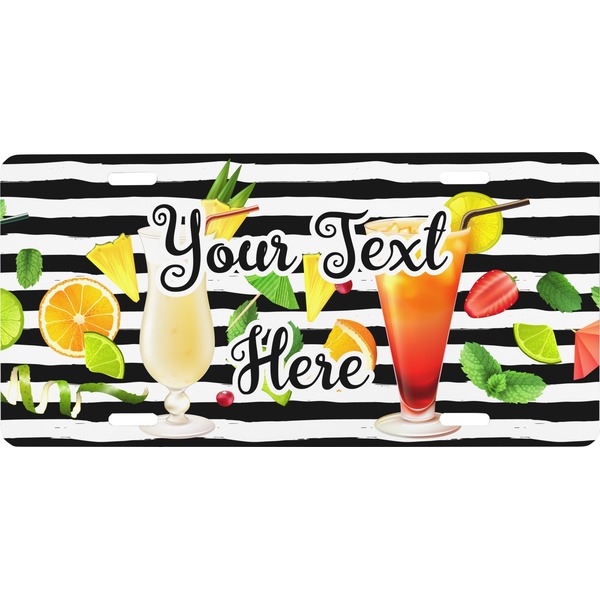 Custom Cocktails Front License Plate (Personalized)
