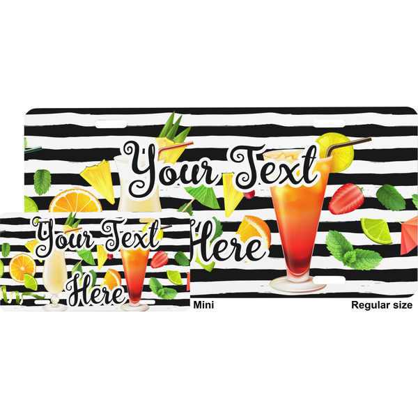 Cocktails License Plate (Sizes)