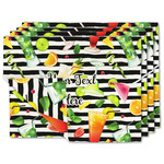 Cocktails Linen Placemat w/ Name or Text