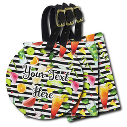 Cocktails Plastic Luggage Tag (Personalized)