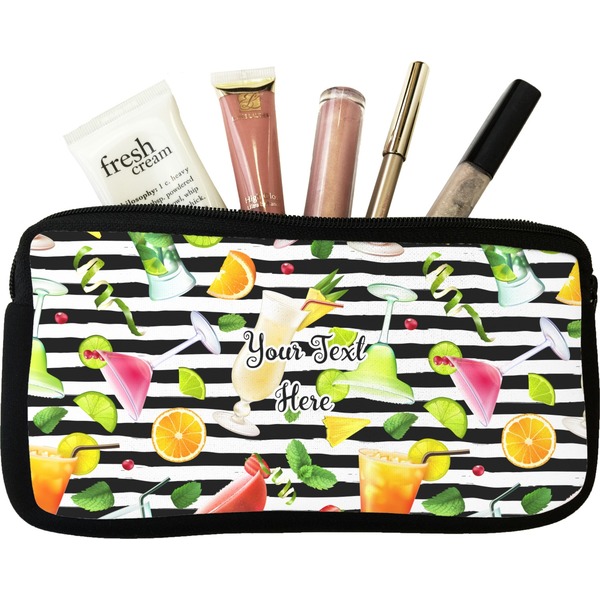 Custom Cocktails Makeup / Cosmetic Bag - Small (Personalized)