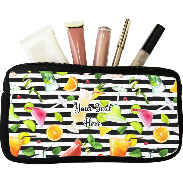 Custom Cocktails Makeup / Cosmetic Bag - Small (Personalized)