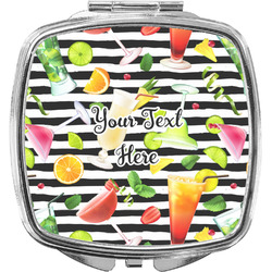 Cocktails Compact Makeup Mirror (Personalized)