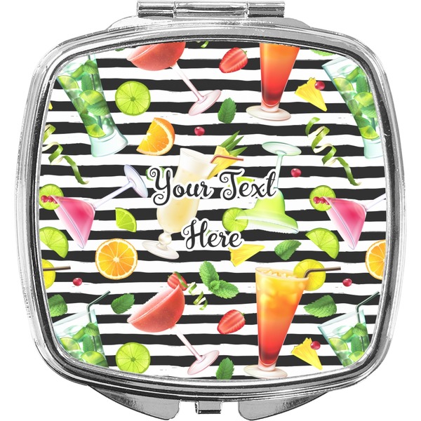 Custom Cocktails Compact Makeup Mirror (Personalized)