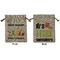 Cocktails Medium Burlap Gift Bag - Front & Back