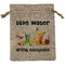Cocktails Medium Burlap Gift Bag - Front