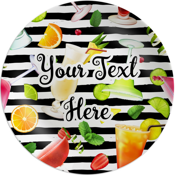 Custom Cocktails Melamine Plate (Personalized)
