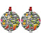 Cocktails Metal Ball Ornament - Front and Back