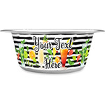 Cocktails Stainless Steel Dog Bowl (Personalized)