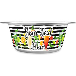 Cocktails Stainless Steel Dog Bowl (Personalized)