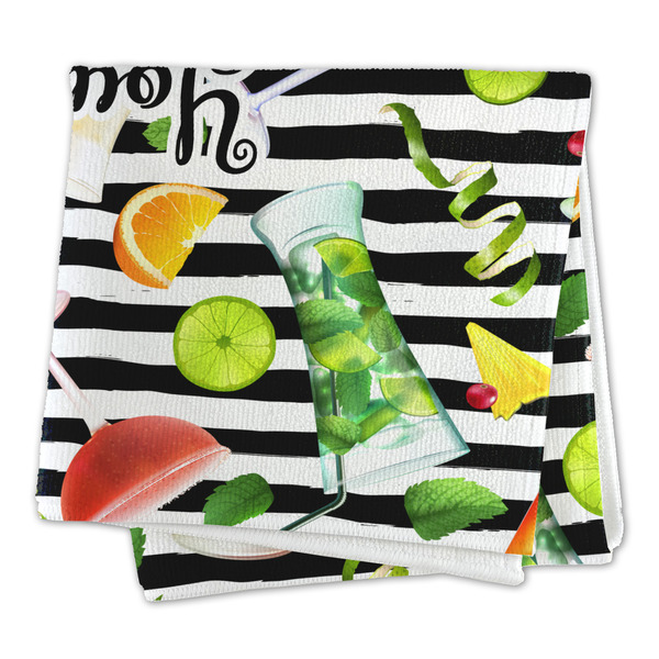 Cocktails Microfiber Dish Rag - FOLDED (square)