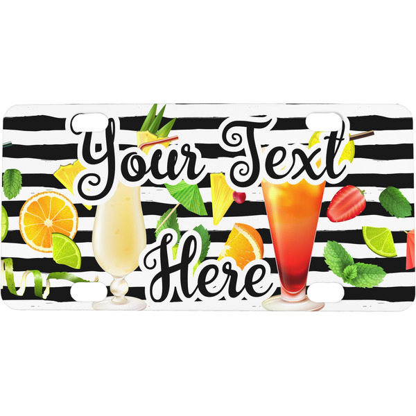 Custom Cocktails Mini / Bicycle License Plate (4 Holes) (Personalized)