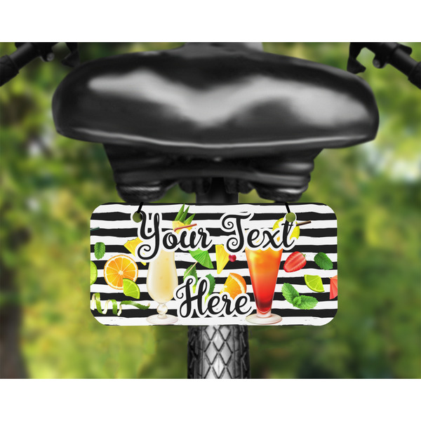 Cocktails Mini License Plate on Bicycle - LIFESTYLE Two holes