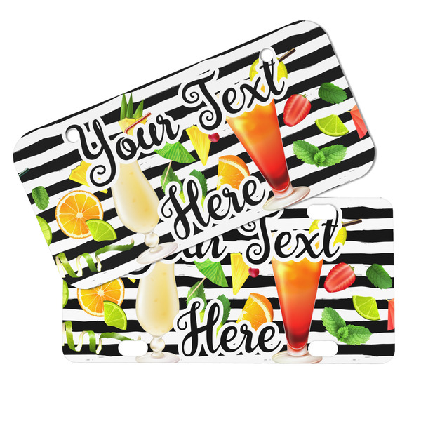 Cocktails Mini License Plates - MAIN (4 and 2 Holes)