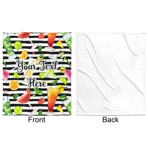 Cocktails Minky Blanket - 50"x60" - Single Sided - Front & Back
