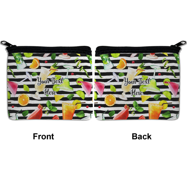 Cocktails Neoprene Coin Purse - Front & Back (APPROVAL)