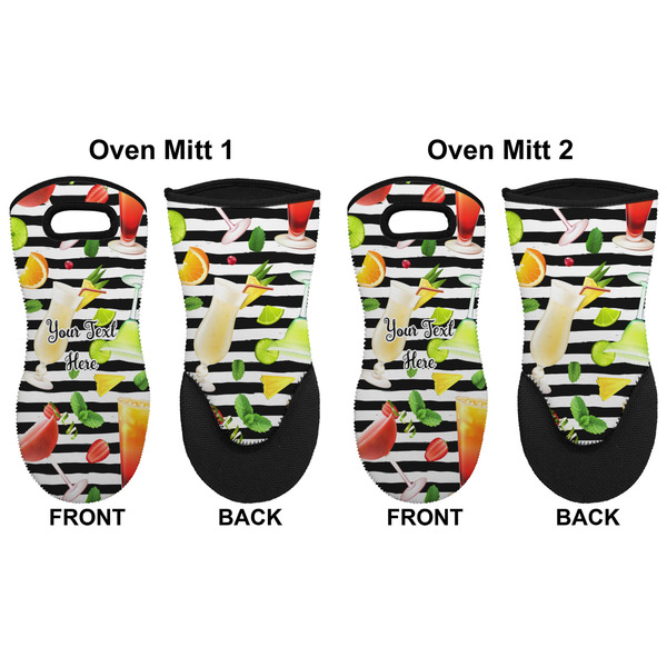 Cocktails Neoprene Oven Mitt - Set of 2 - Approval