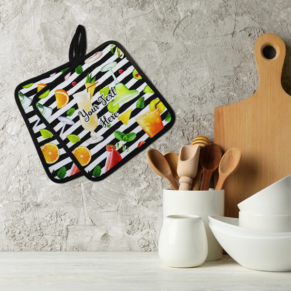 Cocktails Neoprene Pot Holder - Set of 2  LIFESTYLE