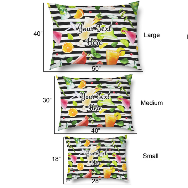 Cocktails Outdoor Dog Beds - SIZE CHART