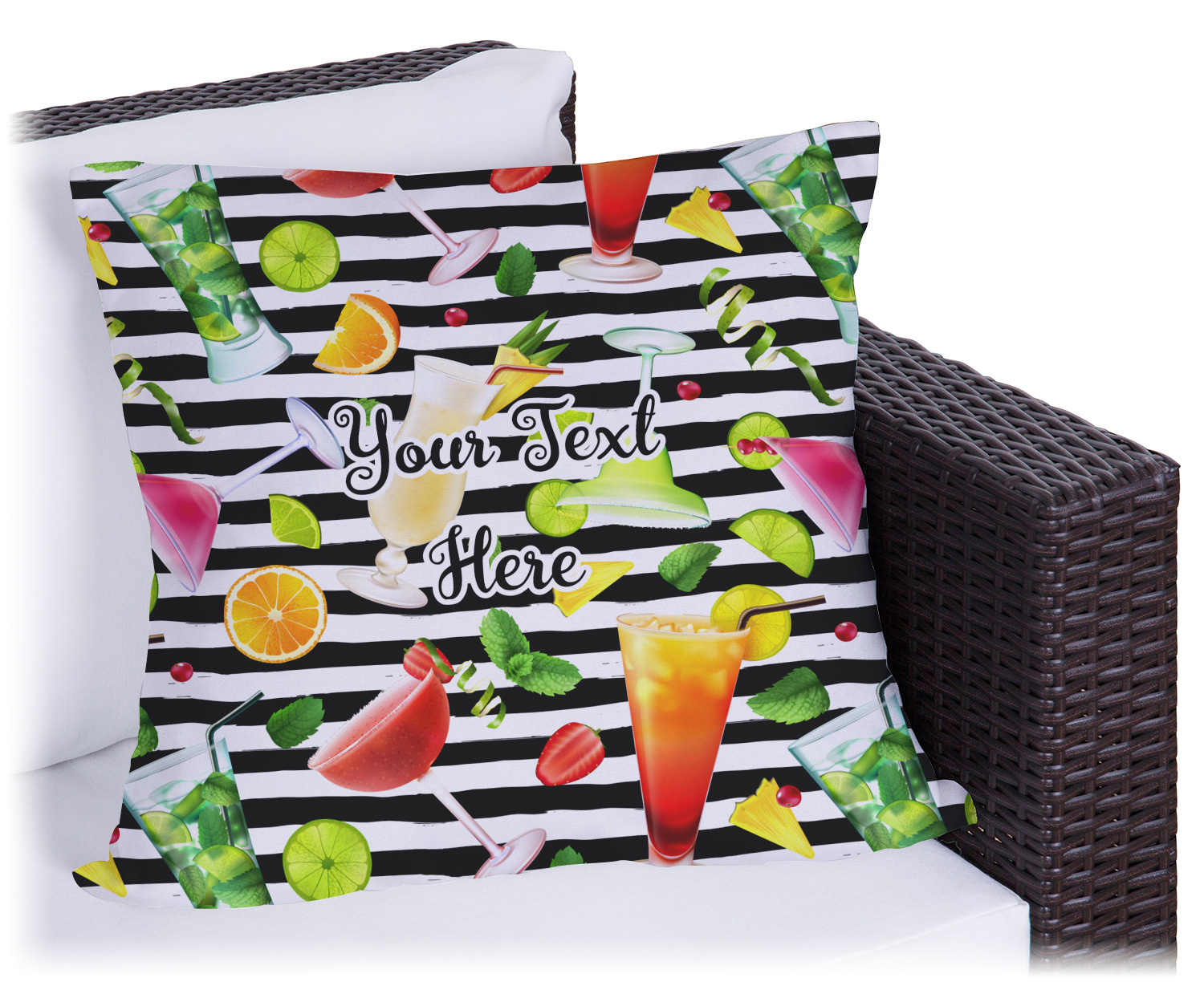 Cocktails Outdoor Pillow 16" (Personalized) YouCustomizeIt