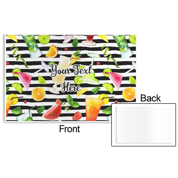 Cocktails Disposable Paper Placemat - Front & Back