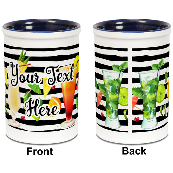 Cocktails Pencil Holder - Blue - approval