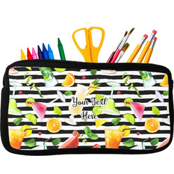 Cocktails Neoprene Pencil Case - Small w/ Name or Text