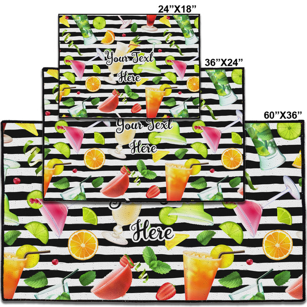 Cocktails Personalized Door Mat - Group Parent IMF
