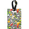 Cocktails Plastic Luggage Tag - Rectangular w/ Name or Text
