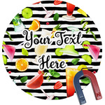 Cocktails Round Fridge Magnet (Personalized)