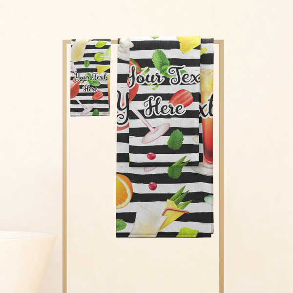 Cocktails Personalized Towel Set