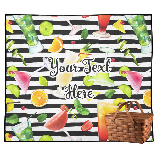 Custom Cocktails Outdoor Picnic Blanket (Personalized)