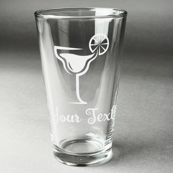 Custom Cocktails Pint Glass - Engraved (Personalized)