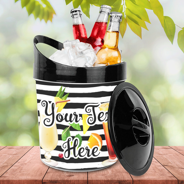 Cocktails Plastic Ice Bucket - LIFESTYLE