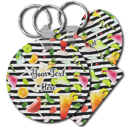 Cocktails Plastic Keychain (Personalized)