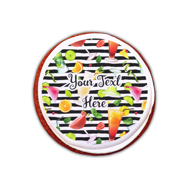 Cocktails Printed Icing Circle - XSmall - On Cookie