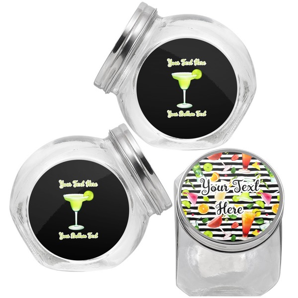 Cocktails Puppy Treat Jar - Top Left Right