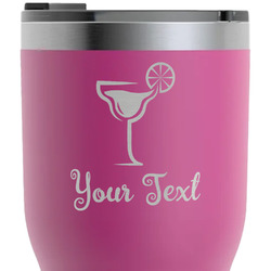 Cocktails RTIC Tumbler - Magenta - Laser Engraved - Double-Sided (Personalized)