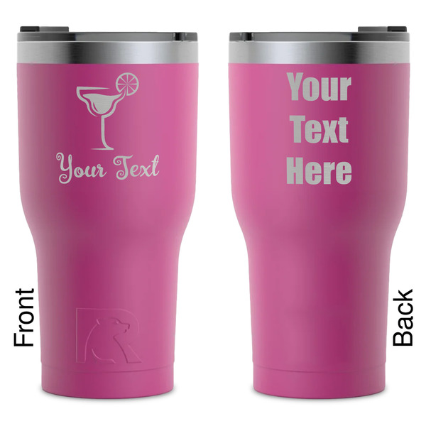 Custom Cocktails RTIC Tumbler - Magenta - Laser Engraved - Double-Sided (Personalized)