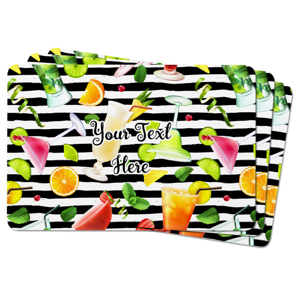 Cocktails Rectangular Fridge Magnet - THREE