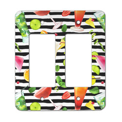 Cocktails Rocker Style Light Switch Cover - Two Switch