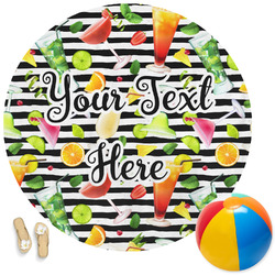 Cocktails Round Beach Towel (Personalized)