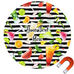 Cocktails Round Car Magnet - 6" (Personalized)