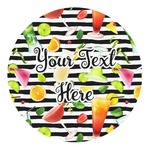 Cocktails Round Decal - Large (Personalized)