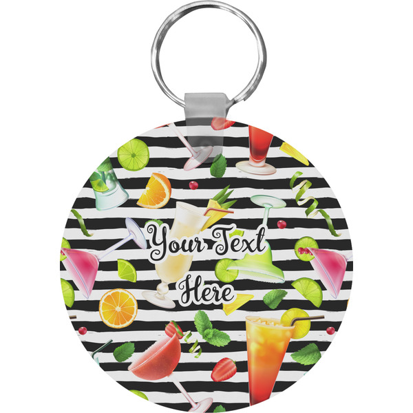 Cocktails Round Keychain (Personalized)