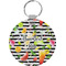 Cocktails Round Plastic Keychain (Personalized)