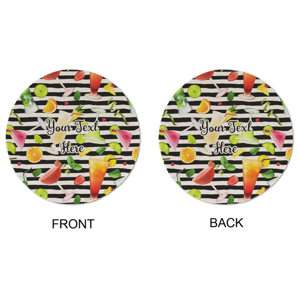 Cocktails Round Linen Placemats - APPROVAL (double sided)